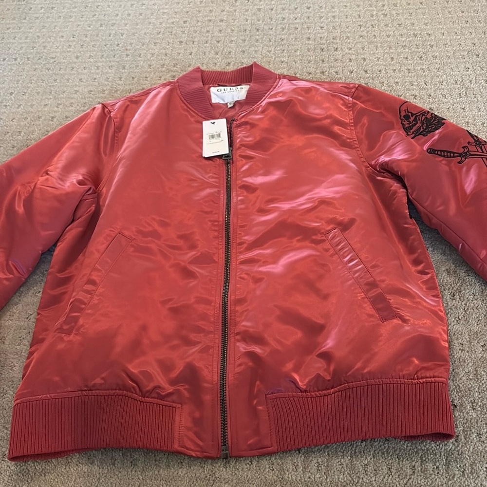 Guess silk bomber jacket NWT